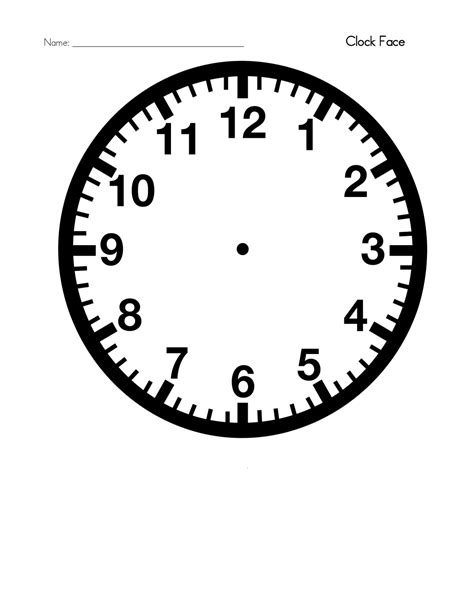 Blank Clock Template Printable