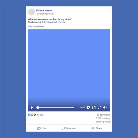 Blank Facebook Post Template Editable