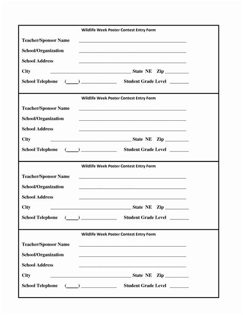blank generic 2 entry form template