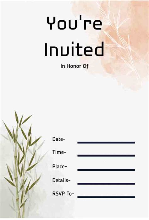 Blank Invitation Video Template