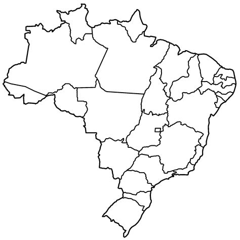blank map of brazil