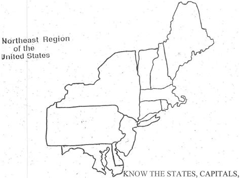 Blank Map Of Northeastern United States Printable