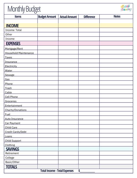 Blank Monthly Budget Template Pdf Blank Templates Monthly Budget