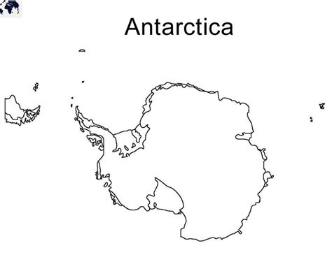 blank outline map antarctica