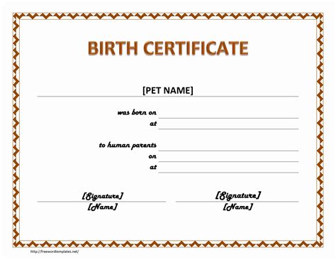 Printable Puppy Birth Certificate Printable Word Searches