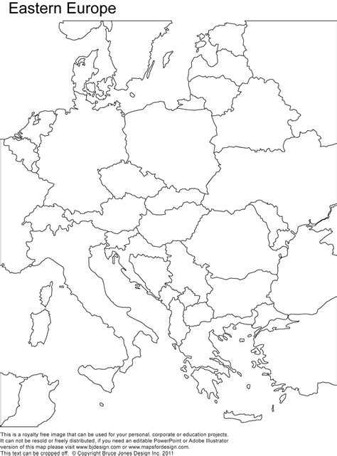 blank political map of eastern europe