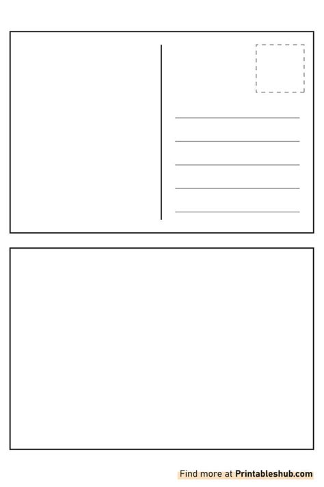 Blank Printable Postcard Paper