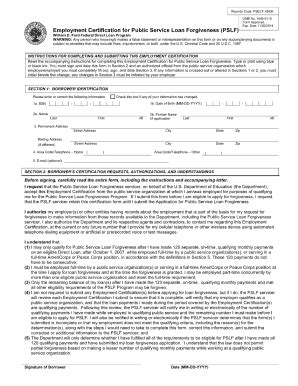 blank pslf form