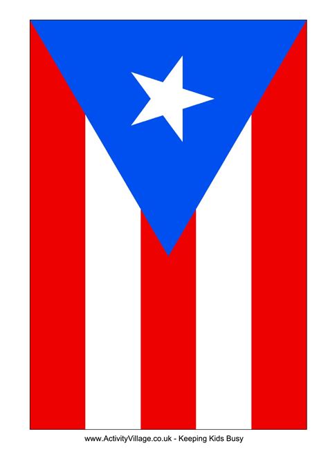 blank puerto rican flag