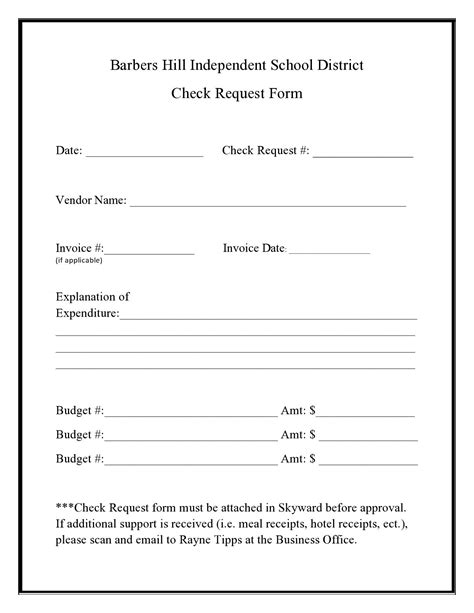 blank simple check request form template