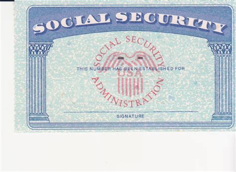 Blank Social Security Card Template