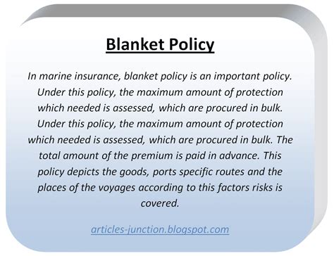 Articles Junction Types of Marine Insurance Policies Importance