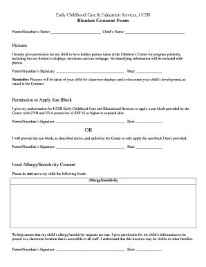 Blanket Consent Example