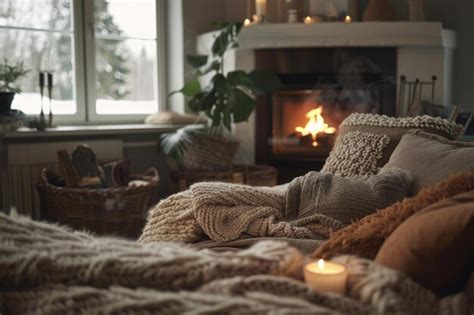 Blanket On Fireplace