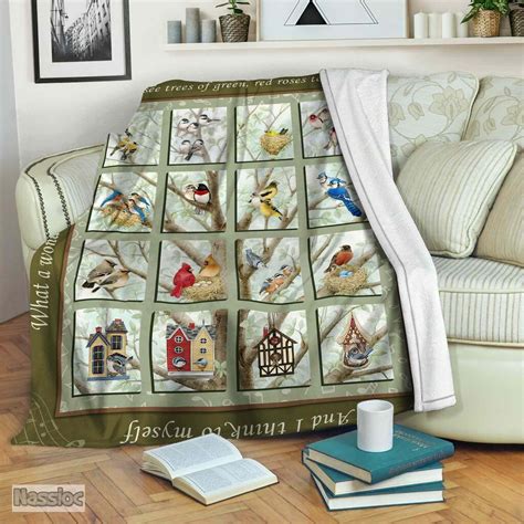 Blanket With Bird Design