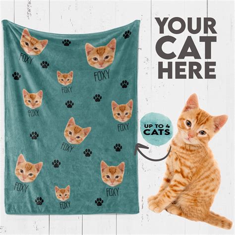 Blanket With Cats Face