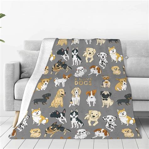 Blanket With Dog Design