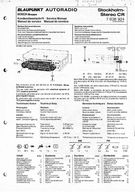 Blaupunkt Stereo Manual