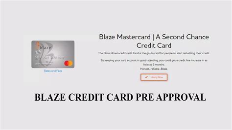 blaze credit card pre approval