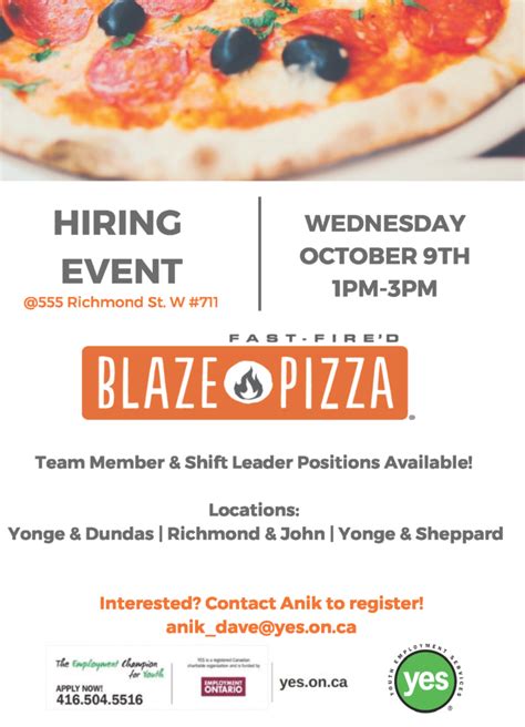 blaze pizza hiring part time