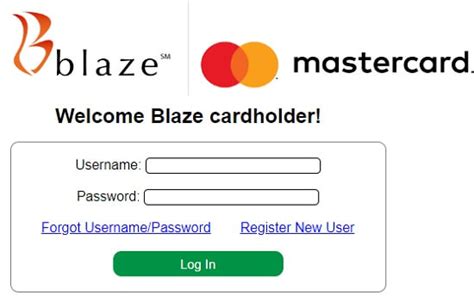 Accept & Login Blaze MasterCard