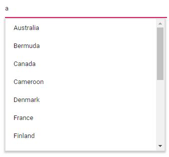 Blazor Autocomplete Example