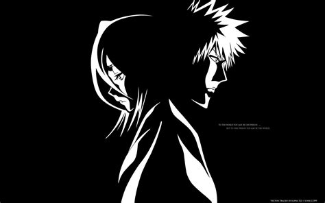 bleach anime black and white