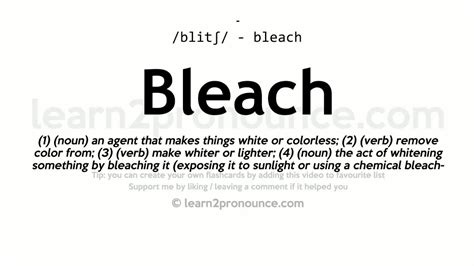 Bleach Meaning And Example