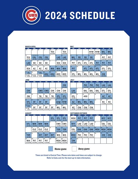 bleacher nation cubs schedule