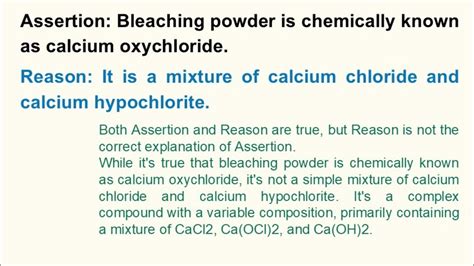 Bleaching Powder Questions