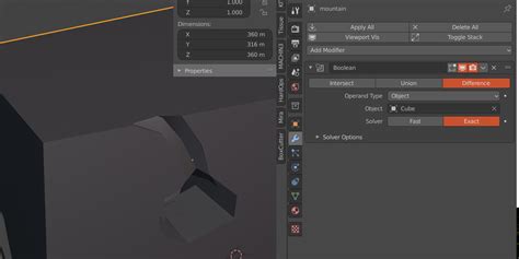 blender boolean not working right