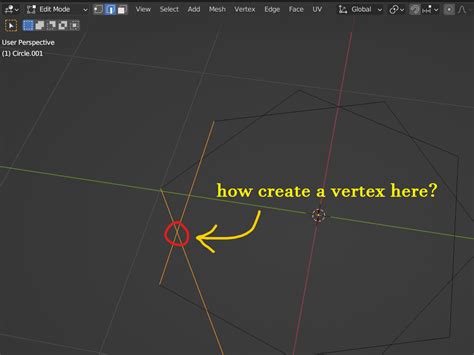 blender create vertex where two edges meet