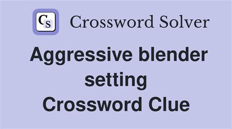 Blender Crossword