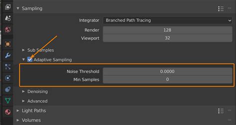 Blender Enable Noise Reduction