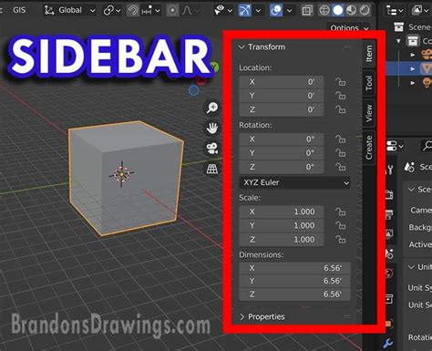Blender How To Open The Sidebar