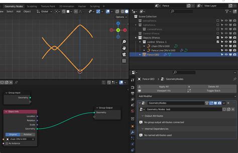 Blender No Group Output Attributes Connected