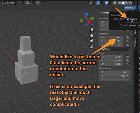blender reset delta transform