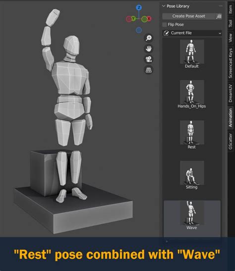 blender reset rotation pose mode