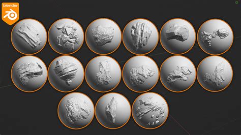 Blender Rock Brushes