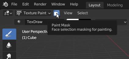 Blender Texture Paint Only Selected Faces