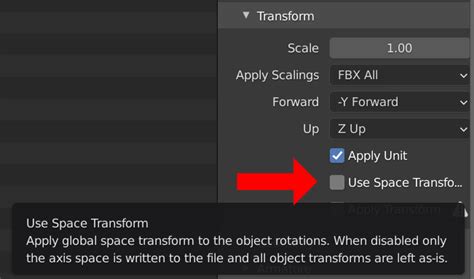 Blender Use Space Transform