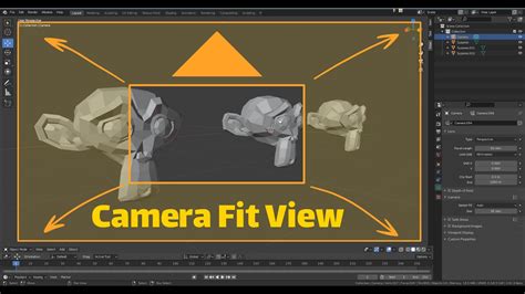 Switch Perspective view to Orthographic view in Blender