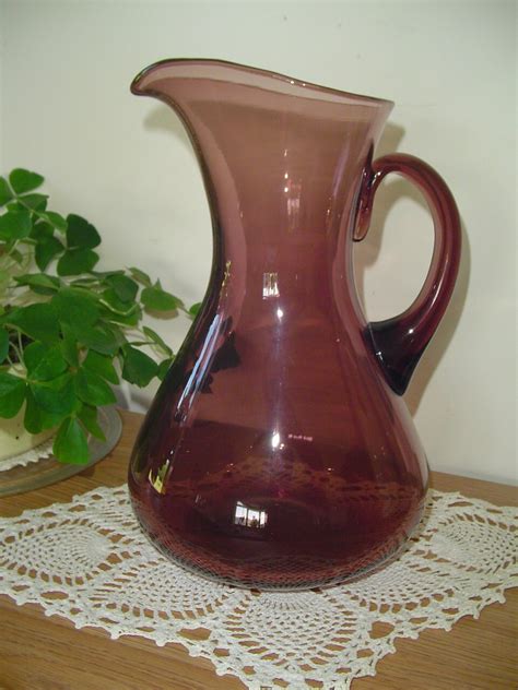 blenko amethyst glass pitcher