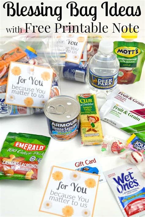 Blessing Bag Note Ideas