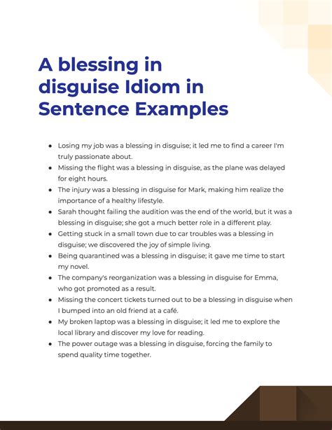 blessing in disguise examples