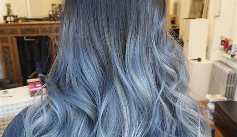 Femme Couleur De Cheveux Gris Bleu Coiffures Cheveux Longs