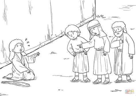 Blind Bartimaus Coloring Page