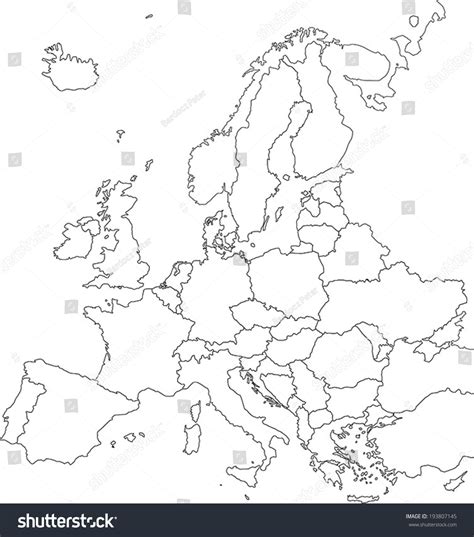 blind map of europe