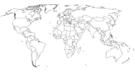 blind map of world