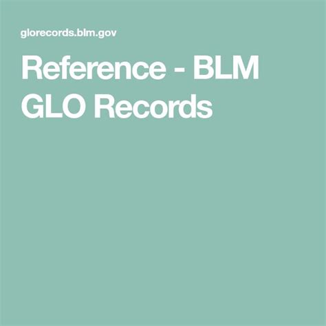 blm glo records